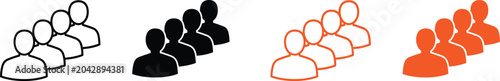 Fotografie Four sets of minimalist people icons