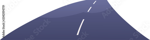 Obraz na plátne Asphalt road in perspective, vector flat highway traffic, car, vehicle transport