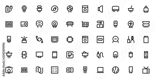 Photography Electronics icon set