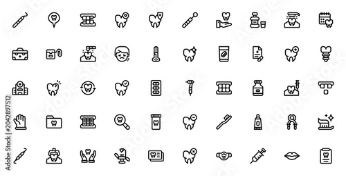Canvas Print Dentist icon pack