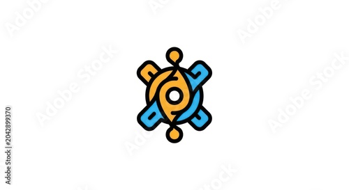 Colorful abstract logo design element.