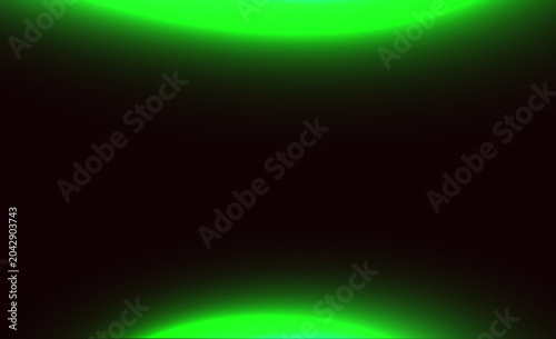 Abstract Green Neon Glow Light Background with Dark Center