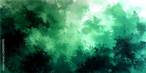 Canvas Print Abstract texture resembles dense forest canopy, painted shades emerald and jade, evoking deep, mysterious woods