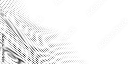 Konstfotografi Dotted wavy line background