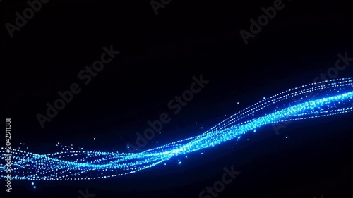 Blue light wave pattern on dark background