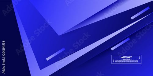 Abstract blue background with overlapping triangles. Fractal design pattern style background. Vector eps10
