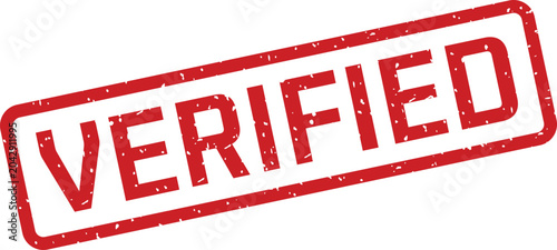 Foto Verified rubber stamp logo