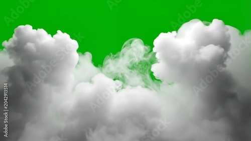 Clouds on Chroma Green Screen