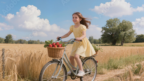 girl with bicycle