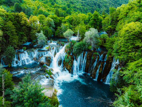 Foto Great Una Waterfalls in Bosnia and Herzegovina near Martin Brod