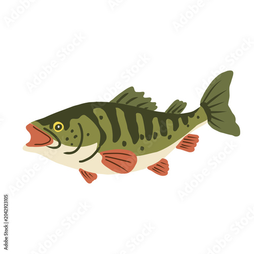 Foto Hand drawn vector illustration of a fish