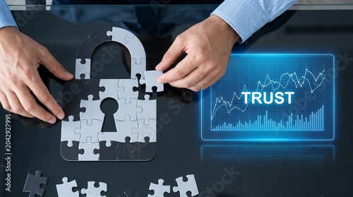 Building Trust in Digital Security: Conceptual business solution for data protection, ensuring corporate integrity and financial growth through technology.