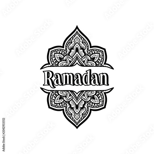 Ramadan Islamic Holiday Symbol Logo.
