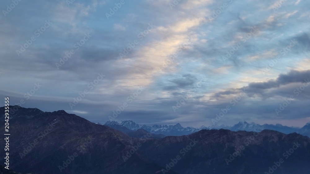Fototapeta premium clouds over the mountains