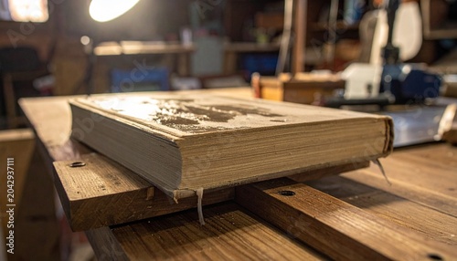 Wooden cutting board with sliced bread on kitchen counter.