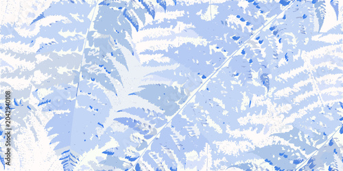 Fotografia fern frond in abstract watercolor style plant