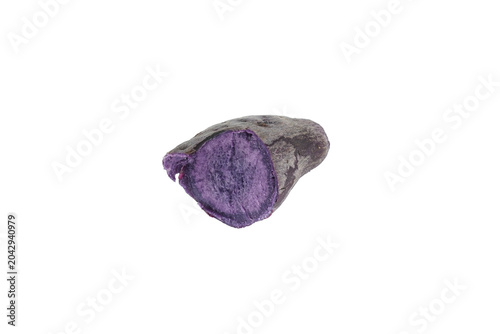 Purple Sweet Potato Isolated on White Background