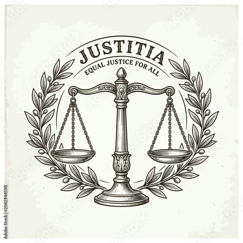 Foto Justitia Scales of Justice Symbol.