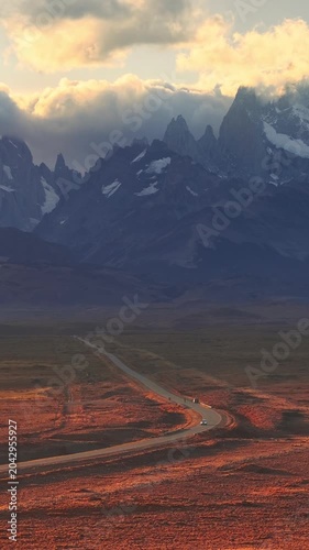 Road through Patagonian steppe, Argentina