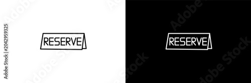 Foto reservation outline icons in hotel category