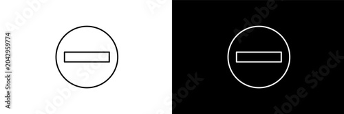 do not disturb outline icons in hotel category. White and Black style linear do not disturb icon