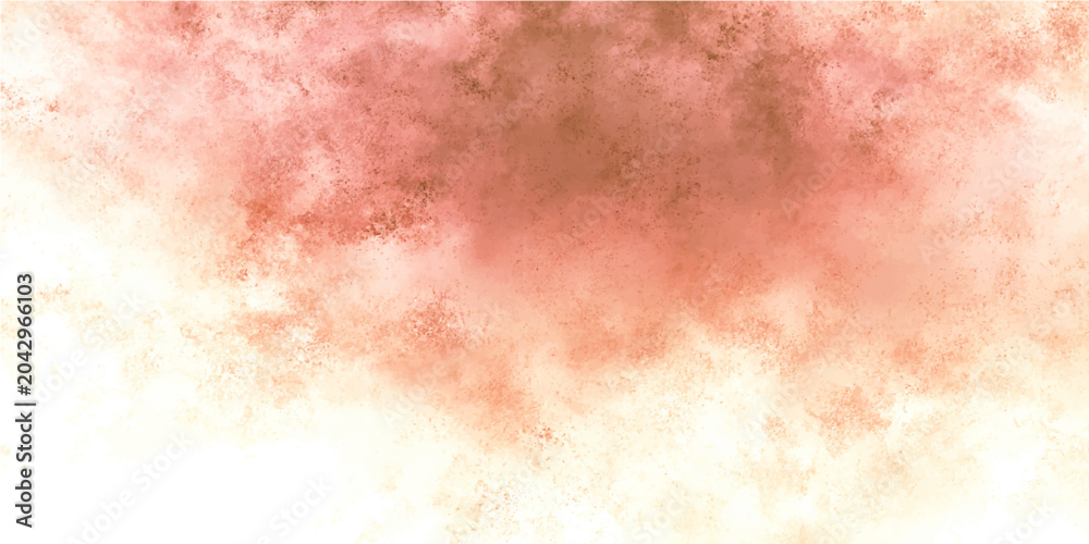 Obraz premium Abstract watercolor texture background, soft peach and coral pink gradient wash, artistic paint splatter effect, ethereal cloud-like design for creative projects