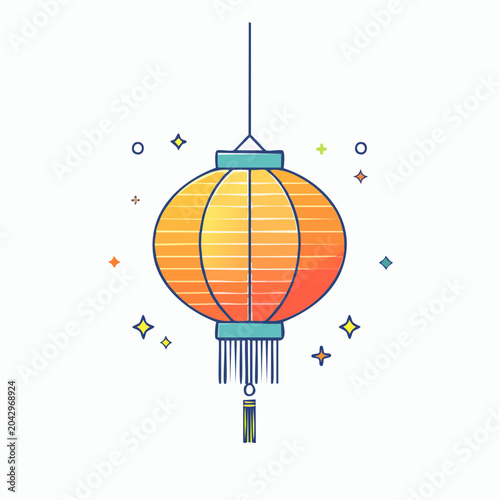 Traditional Chinese Lantern Illustration