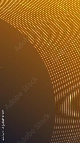 Orange gradient background with animated glowing lines and modern abstract motion graphics