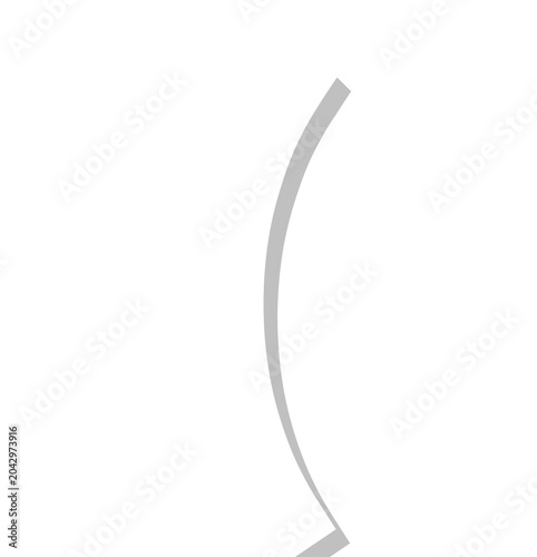 Foto Abstract gray parenthesis curve bracket design on transparent background