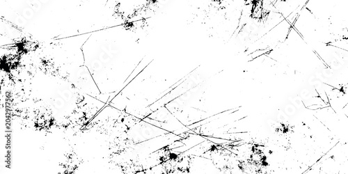Εκτύπωση καμβά Black grunge texture with scratches and smudges on white background vector graph