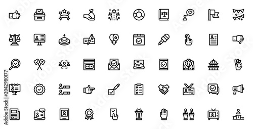 Fotografie Voting Election icon set