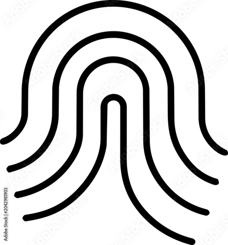 Fingerprint Scan Line Icon