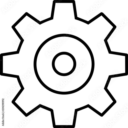 Settings Gear Line Icon