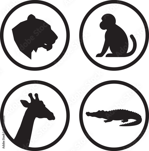 a_Simple_animal_silhou.epsSimple Animal Silhouette Icon Collection Vector