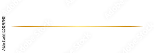 Golden luxury horizontal divider line
