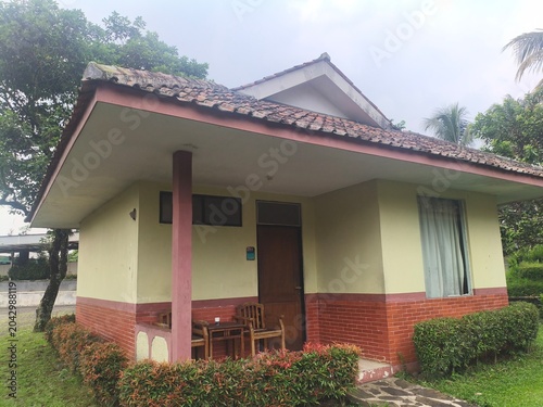 a simple design house in the hill under cloudy weather taken on April, 2026.