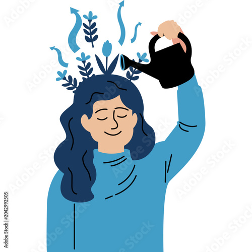 Handrawn Illustration Wellness and Mental Health