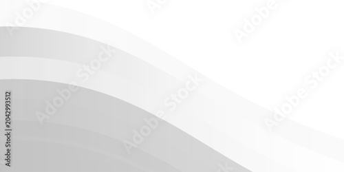 Bild auf Leinwand White geometric abstract background overlapping layers on bright space with line effect decoration