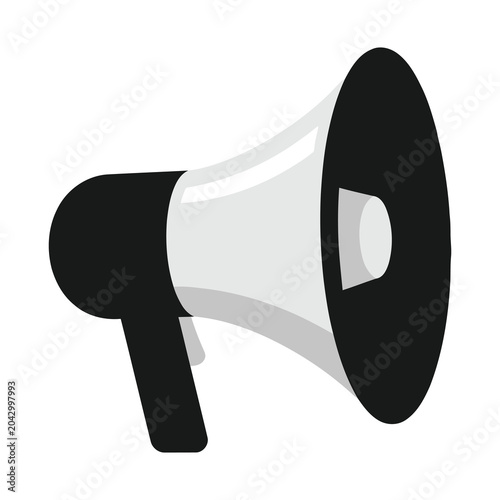 Tableau sur toile Megaphone loudspeaker icon for announcements and communications  sound amplifica