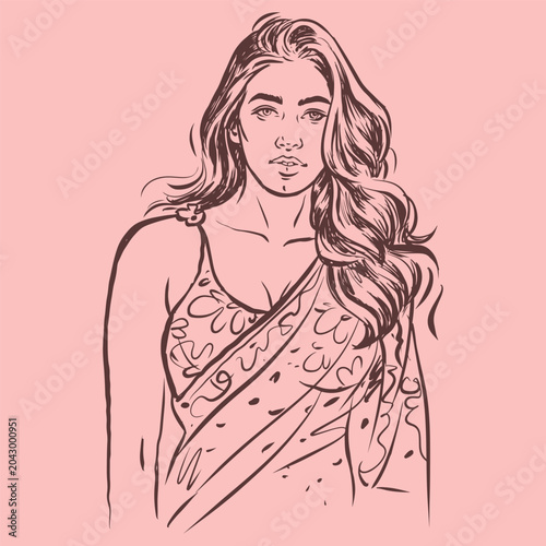Asian woman in costumes vector for illustration card decoration
