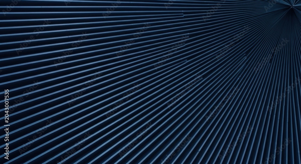 Fototapeta premium Abstract Blue Geometric Lines Converging