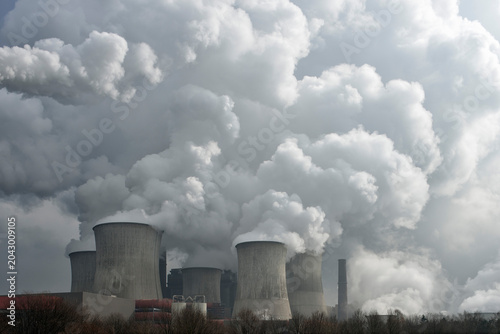 Germany, Niederaussem, view to coal-fired power station