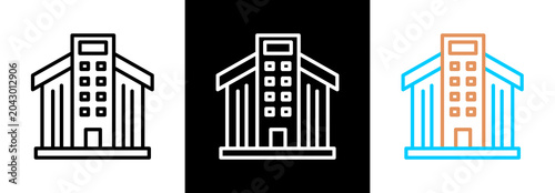 Tableau sur toile Hotel on white and black background