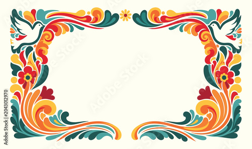 Tableau sur toile Vintage decorative frame set