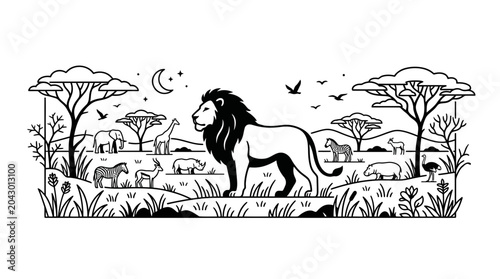 Photography African Safari Animals Illustration