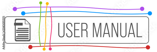 User Manual Colorful Lines Dots Grey Square Tick Mark 