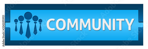Community  Shaded Blue Blocks Horizontal 
