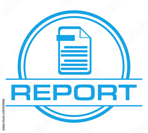 Report Blue Circular Badge Style 