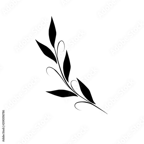 Obraz na płótnie Minimalist leaf vector