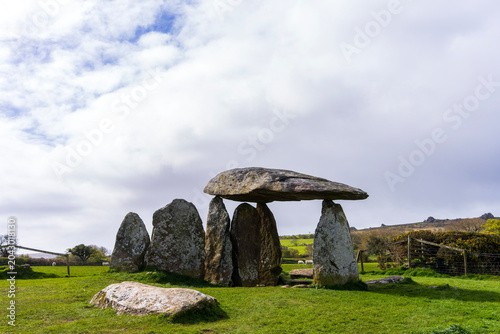 Bild auf Leinwand Pentre Ifan, the largest and best-preserved Neolithic dolmen in Wales, in the Pe